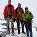 Gipfelfoto Il Chapütschin 3386m mit Adi, mir und Tanja