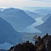 Monte Grona: Lago di Piano und Porlezzaarm des Ceresio