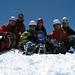 Gipfelfoto Piz Palü Ostgipfel 3882m von links nach rechts, Adi, ich, Tanja, Julia, Thomas und Bruno 