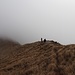 Alla Foce di Valli tra nebbia e vento sembra che ormai la giornata sia "persa".