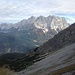 Wuchtiges Zugspitzmassiv hinterm Meirtljoch