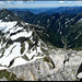 Auf dem Gipfel, Blick zur Alpe d'Osura.