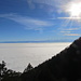 herrlich auch der Weitblick übers Nebelmeer zu den Alpen