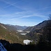 Durchblick nach Norden zu Geigelstein, Kampenwand und Hochplatte beim Aufstieg