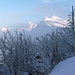 Frostiger Blick auf Sattelhorn, Ärmighorn, Bire, Zallershorn, Dündenhorn