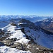 Blick zu den hohen Gipfeln des Unterwallis und Richtung Mont Blanc