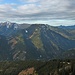 Gipfelblick vom Roßkopf über den Vorderskopf in die Soierngruppe.
