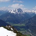 Blick über Stanzach und Vorderhornbach zur Hornbachkette