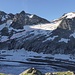 Unsere Route - unten die Querung über den Glacier du Tre-la-Tete, oben die lange Querung des Glacier du Mont Tondu, ganz oben das kurze Stück NW-Grat
