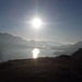 Il sole si specchia nel lago di Olginate