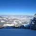 Blick übers Appenzellerland von unterhalb der Ebenalp - endlich Winter