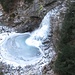 Cascata sul torrente Melezzo quasi tutta ghiacciata