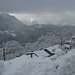 la neve fresca sulle case di Corticiasca