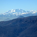Monte Rosa e piccolo, piccolo a destra la punta del Cervino