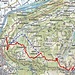 Routenverlauf (blau: offizielle Route)<br /><br />Quelle: SchweizMobil