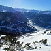 Blick vom Gipfel Richtung Schruns und die Silvretta
