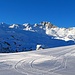 Ab hier ist der eigentliche Start meiner Schneeschuhtour, Alp Panüöl
