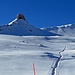 eine Skitourenspur verflüchtigt sich in Richtung des Wissmeilen