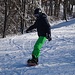 David auf dem Snowboard