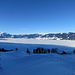 Blick über Schwandi aufs Oberwaldner Nebelmeer