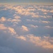 Wolken von oben. Foto beim Rückflug nach Москва (Moskva).