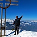 ein schönes Gipfelkreuz, herrliche Aussicht auch zum Alpstein