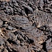 Langsam abkühlende Lava im fliessen erstarrt.