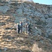 Discesa dalla cresta del Col de Omeneti, piccolo salto di 20 mt