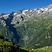 Salendo, nei pressi dell'alpe Sione, uno sguardo alla val Ligoncio con l'omonima cima che svetta