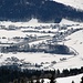 Talschaft im mittleren Bregenzerwald in der es für die geringe Höhe relativ gut eingeschneit aussieht