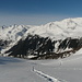 Panorama dalla cima sulla via di salita
