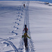 Skitourenidylle kurz vor dem Gipfel - einer hat ein Brett vorm Kopf ;-)
Foto C.