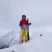 Dimanche 12 : Arnaud aussi fier que s'il avait gravi l'Annapurna. Faut dire que sa soeur et sa mère se sont arrêtés au dépôt des skis 20m plus bas...