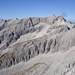 Blick zur Kaltwasserkarspitze, hinten die Birkkarspitze, rechts vorne, die Moserkarspitze(2538m) mit dem markanten Ostgrat