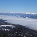 Während das Mürztal unter dichtem Hochnebel verschwindet, ist die Hochschwabgruppe klar zu erkennen