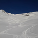 am letzten Tag, nach einem Schäumchen Neuschnee: Abfahrt von der Rot Flue via Oberhütten