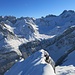 Blick ins tiefverschneite, winterlich ruhige "Herz" des Alpsteins - wunderschön, aber leider nicht wirklich ein Skitouren-Revier