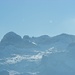 v li. Gletscherhorn 2943m und Weisshorn 2948m