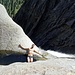 An unknown Dare-Devil in the "Devils Pool" up on Lower Yosemite Falls