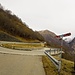 Il tornante dopo la salita di Largario, da qui si procede sulla strada cantonale fino al Passo del Lucomagno