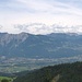 Schönes Motiv auf dem Abstieg: Blick ins Rheintal und auf die Liechtensteinischen Alpen