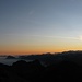 Sonnenaufgang und Blick über das Wolkenmeer IV.