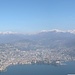 Blick über Lugano zum Monte Boglia, Gazzirola und Monte Bar. Die Tour haben wir ein Jahr später unternommen.