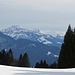 Blick in den eingetrübten hinteren Bregenzerwald, wo die Bödele-Webcam in der Frühe noch schönes Morgenrot zeigte