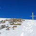 das supermoderne Gipfelkreuz in Sicht.
