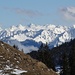Die Vorarlberger Alpen sind aufgetaucht.