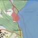 Im Vogelbödeli überlagern sich drei Schutzzonen: UNESCO-Perimeter (hellblau), Trockenwiesen (pink) und der eidg. Jagdbann Schilt (gelb schraffiert)