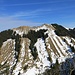 die beiden Petersalp-Gipfel gesehn vom Aufstieg zum Spitzli - sie wirken wie tolle Skigipfel, aber man befindet sich hier in einer grossen Wildschutzzone