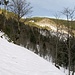 Rückblick! Der Weg vom Hüttenwasen durch die steile Flanke zur Zastlerhütte war mit Schnee aufgefüllt und daher nur mit etwas Kanteneinsatz begehbar (WT2-WT3)