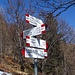 segnaletica al bivio per l'Alpe Campo